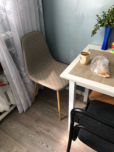 Стул на металлокаркасе Capri blue / white фото покупателя 114