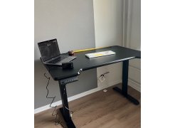 Компьютерный стол Маркос 140х80 голубой / черный фото покупателя 56