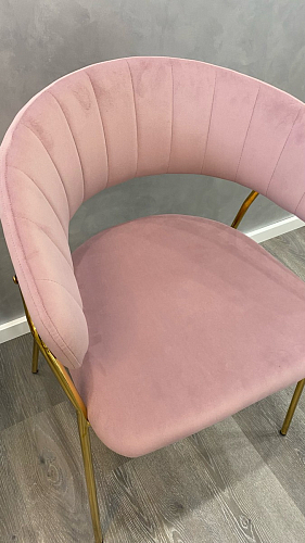 Стул на металлокаркасе Kamelia зеленый / золото фото покупателя 72