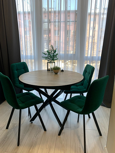 Стул на металлокаркасе Чилли бирюзовый / черный фото покупателя 1494