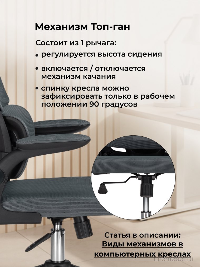 Компьютерное кресло Sprut темно-серый / черный