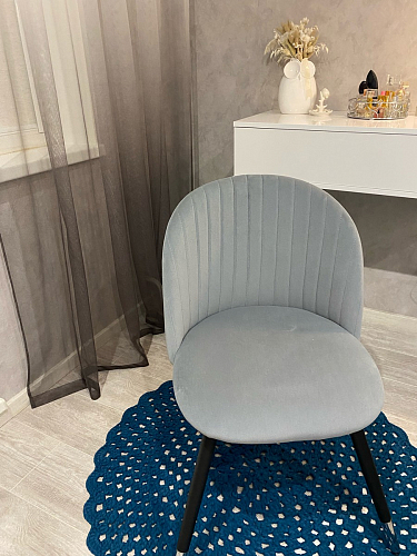 Стул на металлокаркасе Gabi 1 light purple / black / gold фото покупателя 207