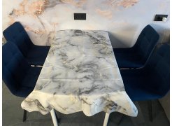 Стул на металлокаркасе Чилли синяя ткань / белый фото покупателя 272