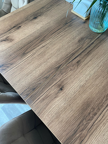 Стол раскладной Колон Лофт 120 32 мм дуб галифакс табако / черный матовый фото покупателя 141