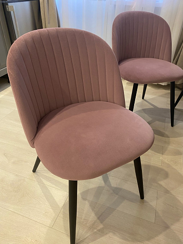 Стул на металлокаркасе Gabi 1 light purple / black / gold фото покупателя 201