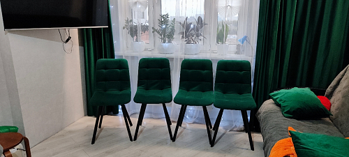 Стул на металлокаркасе Чилли К темно-серый (velutto 32) / черный фото покупателя 412