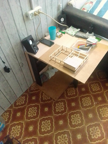 Стол-книжка СтК6 венге / дуб молочный высота 54 см фото покупателя 75