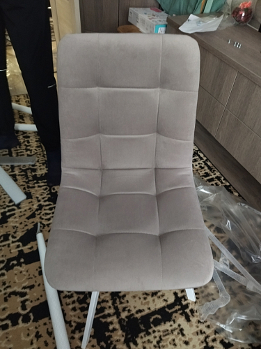 Комплект из "Стул на металлокаркасе Чилли розовый / черный каркас" 2 шт. фото покупателя 852