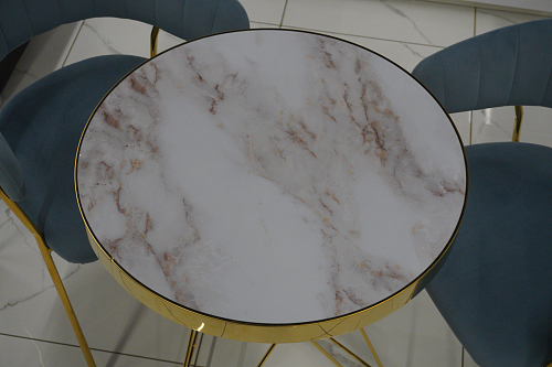 Стол Milena white / gold из шоурума 3