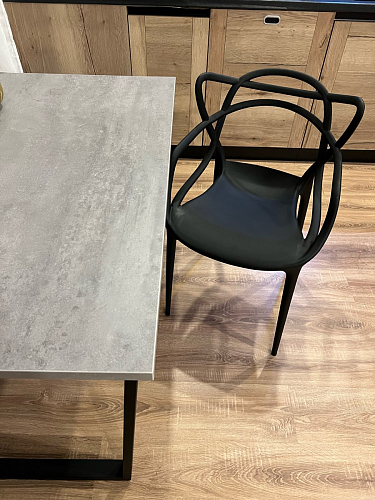 Стол Лота Лофт 120 32 мм бетон / черный матовый фото покупателя 200