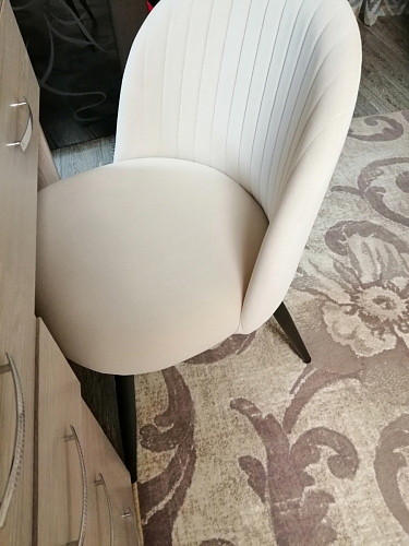 Стул на металлокаркасе Gabi 1 light blue / black / gold фото покупателя 323