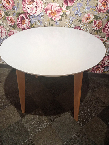 Стол обеденный Вosco/Боско D90 белый / натуральный фото покупателя 1