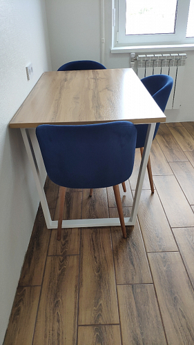 Деревянный стол Лота Лофт 140х80 черный матовый / бетон светлый фото покупателя 949