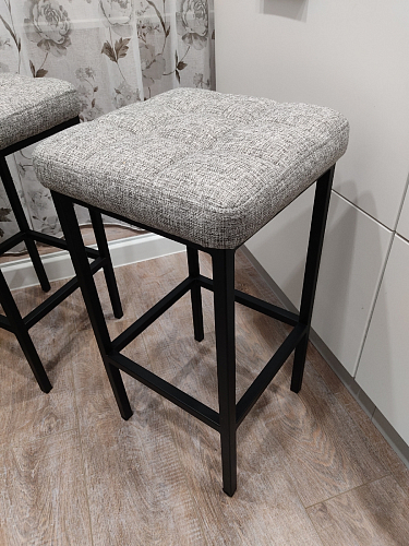 Барный стул Лофт ткань канди крем / черный матовый фото покупателя 208