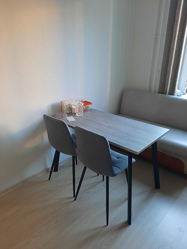 Стол Тринити Лофт 120 32 мм бетон / черный матовый фото покупателя 367