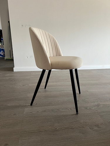 Стул на металлокаркасе Gabi 1 light blue / black / gold фото покупателя 341