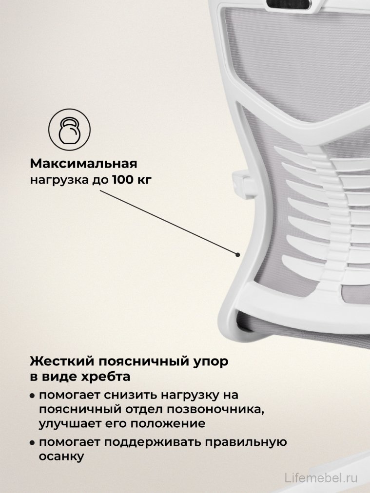 Компьютерное кресло Montana light gray / white