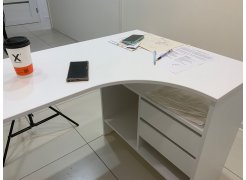 Письменный стол СПм-25 левый белый  - Уцененный экземпляр фото покупателя 5