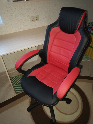 Компьютерное кресло Kadis темно-красное / черное фото покупателя 18