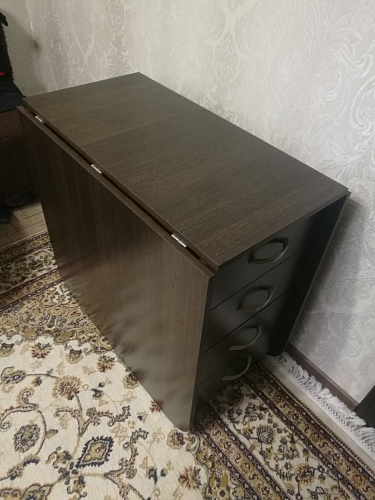 Стол-книжка Глория 606 М с ящиками дуб сонома фото покупателя 91