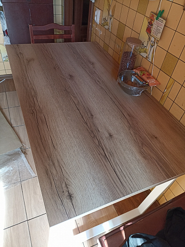 Стол Лота Лофт 120 25 мм дуб делано темный / черный матовый фото покупателя 934