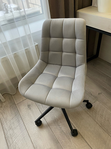 Компьютерное кресло Честер темно-серый / золото  - Уцененный экземпляр фото покупателя 60