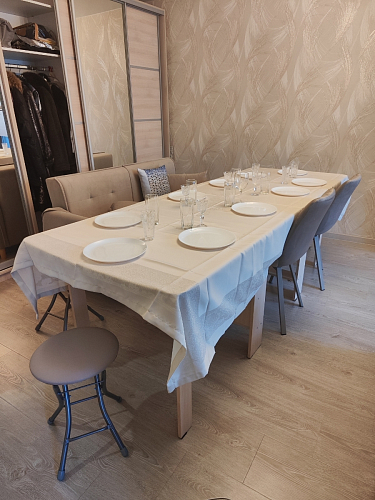 Стол обеденный раздвижной СтК7 дуб молочный фото покупателя 95