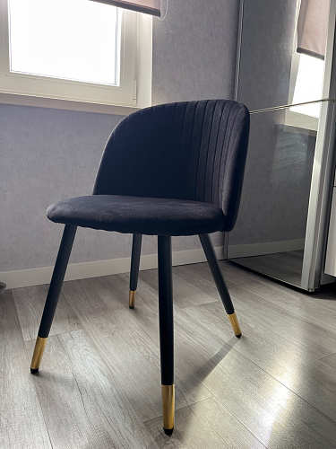 Стул на металлокаркасе Gabi 1 beige / black фото покупателя 560