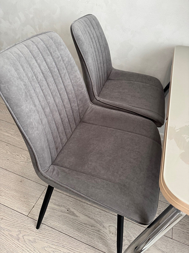 Комплект стульев Вейв 4 шт светло-серый / черный фото покупателя 351