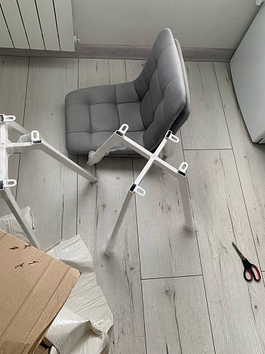 Стул на металлокаркасе Чилли бежевый / белый каркас фото покупателя 723