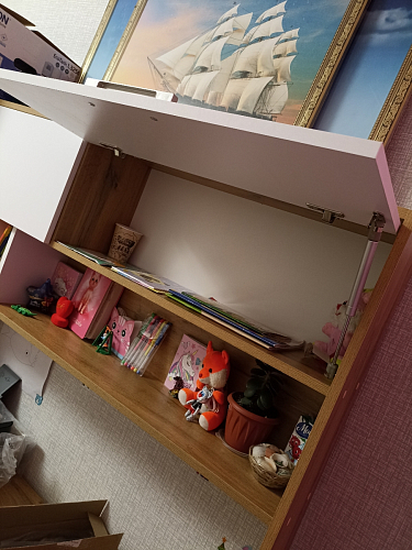 Письменный стол Лайт 03.243 дуб золотой (craft) / белый премиум фото покупателя 177