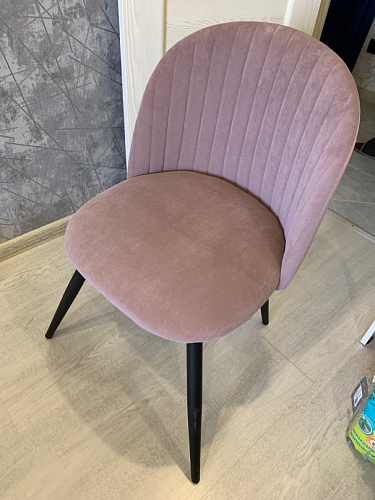 Стул на металлокаркасе Gabi 1 light purple / black / gold фото покупателя 138