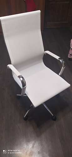 Компьютерное кресло Reus белая сетка / хром фото покупателя 30