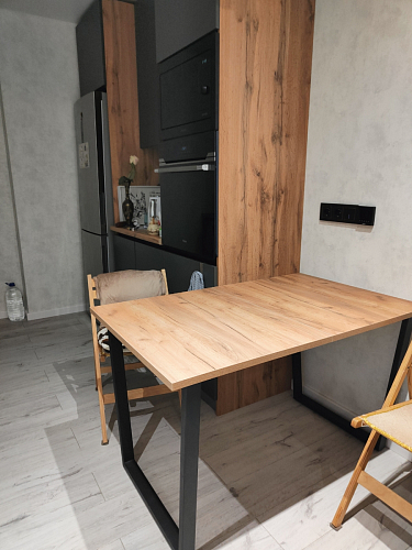 Деревянный стол Лота Лофт 120x75 дуб крафт табачный / черный матовый фото покупателя 763