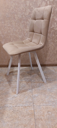 Стул на металлокаркасе Чилли К светло-серый велюр / черный каркас фото покупателя 1357