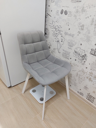 Стул на металлокаркасе Челси велюр коричневый / черный каркас фото покупателя 58