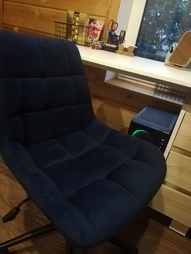 Компьютерное кресло Честер голубой (velutto 47 ) / черный фото покупателя 26