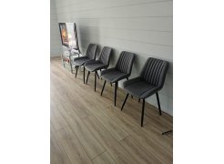 Стул на металлокаркасе Вейв светло-серый (hl 63) / 10К черный каркас фото покупателя 155