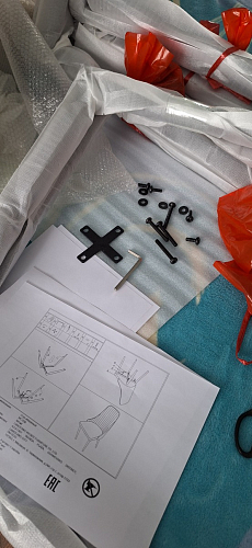 Стул на металлокаркасе Kora black / gray фото покупателя 345