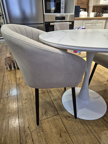 Стол Тулип 90х73 дуб вотан / белый  - Уцененный экземпляр фото покупателя 64