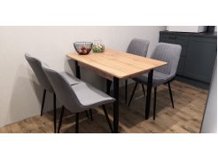 Стул на металлокаркасе Вейв светло-серый (hl 63) / 10К черный каркас фото покупателя 119