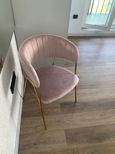 Стул на металлокаркасе Kamelia gold / gray фото покупателя 18