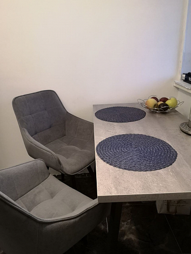 Стол Тринити Лофт 120 32 мм бетон / черный матовый фото покупателя 70