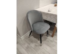 Стул на металлокаркасе Gabi 1 бежевый / черный с серебряными наконечниками фото покупателя 154