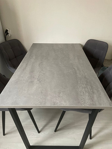 Деревянный стол Лота Лофт 140х80 черный матовый / бетон светлый фото покупателя 994