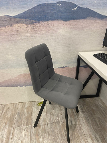 Стул на металлокаркасе Чилли К темно-серый (velutto 32) / черный фото покупателя 619