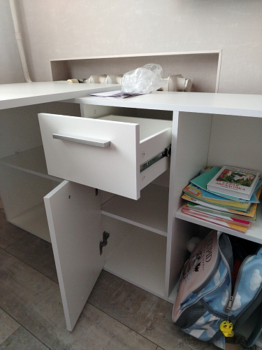 Письменный стол Лайт 03.245F белый гладкий 101 фото покупателя 169