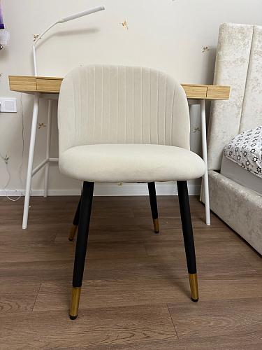Стул на металлокаркасе Gabi latte / gold / black фото покупателя 254