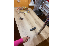 Стол Тринити Лофт 120 32 мм бетон / черный матовый фото покупателя 406