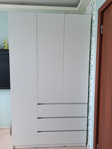 Шкаф Мадера Ш1800 ЛДСП белый - Уцененный экземпляр фото покупателя 4